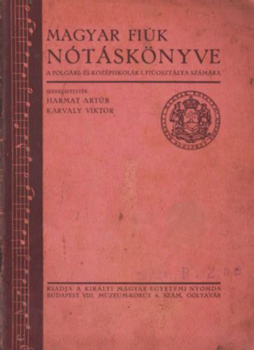 Libri Antikv R K Nyv Magyar Fi K N T Sk Nyve A Gimn Ziumok Iii