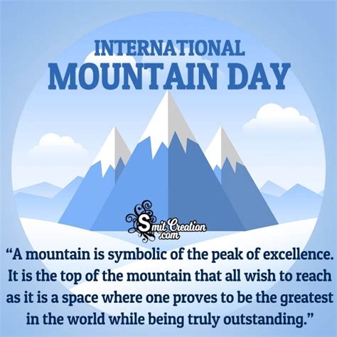 International Mountain Day Message SmitCreation