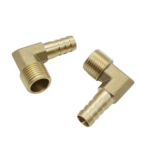 90 Degree Brass Fitting Forged Hose Barb Male Adapter