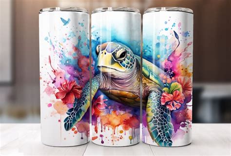 Sea Turtle Tumbler Wrap Png Oz Boho Sea Turtles Seamless Tumbler