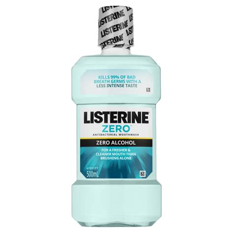 Listerine Zero Alcohol Mouthwash 500ml Discount Chemist