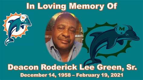 Deacon Roderick Green Homegoing Celebration Youtube