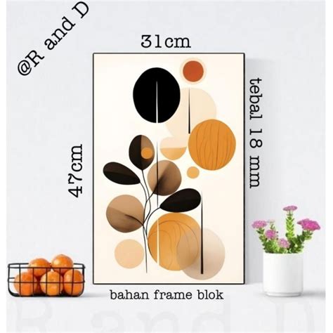 Jual Dekorasi Hiasan Dinding Lukisan Abstract Ukuran 47x31 Hiasan