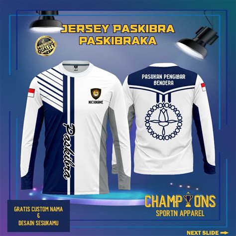 Jual Baju Jersey PASKIBRA FULL PRINTING Lengan Panjang Jersey Unisex