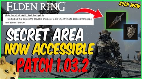 New Secret Area Bestial Sanctum Patch Update Elden Ring