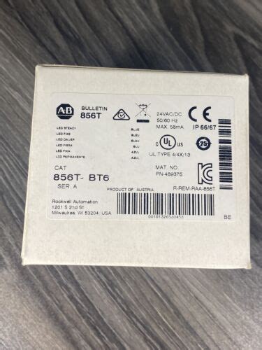 New Allen Bradley T Bt Series A Mm Steady Blue Led Stack Light