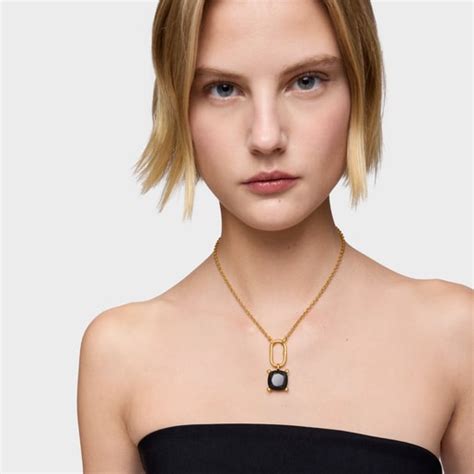 Großer Anhänger Color Black aus 18 kt vergoldetem Silber mit Onyx TOUS