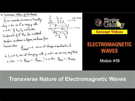 Transverse Nature Of Electromagnetic Waves Video Lecture Crash Course