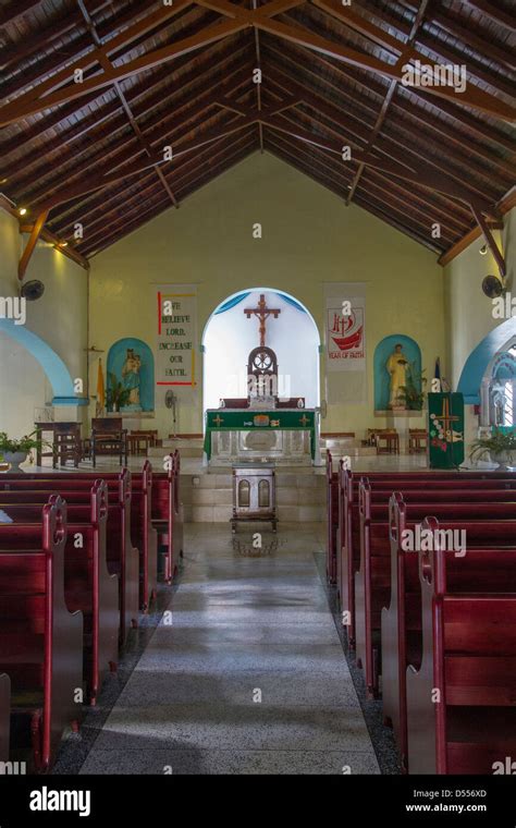 St.Vincent Kingstown, Catholic church interior Stock Photo - Alamy