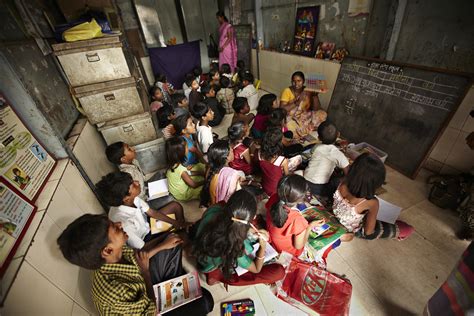 Children Learning In School Set Up By Plan In Mumbai Slum Flickr