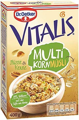 Dr Oetker Vitalis Multikorn Müsli Nüsse Kerne Frühstücksmüsli mit