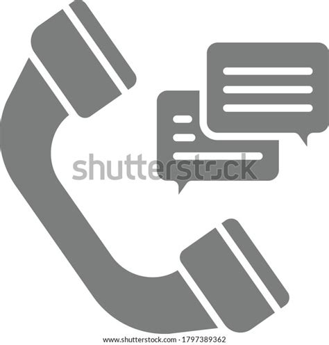 Talk On Phone Icon Vector Illustration Stock Vector Royalty Free