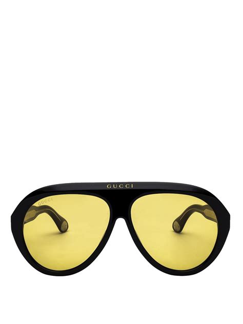 Sunglasses Gucci Navigator Sunglasses With Yellow Lenses Gg S