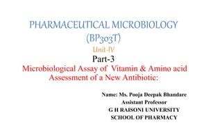 Microbiological Assay Of Vitamin Amino Acid Assessment Of A New