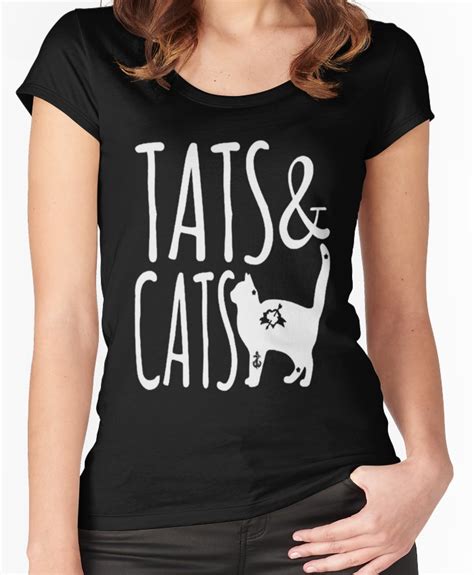 Tats And Cats Tee Shirt T Shirt Fitted Scoop T Shirt By Henryklein