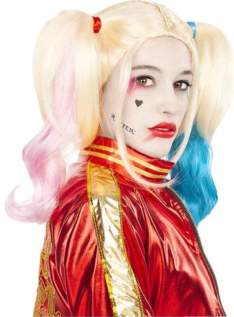 Disfraz De Harley Quinn Para Mujer Con Peluca Y Bate Hinchable