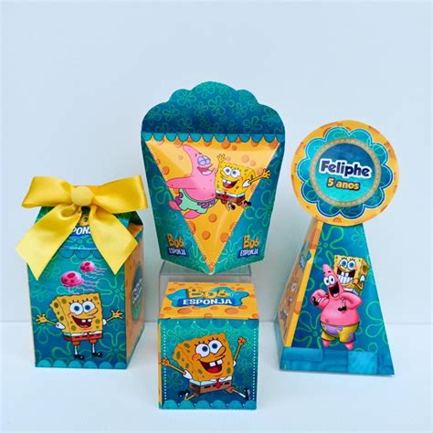 Kit 20 Caixas Bob Esponja Elo7 Produtos Especiais