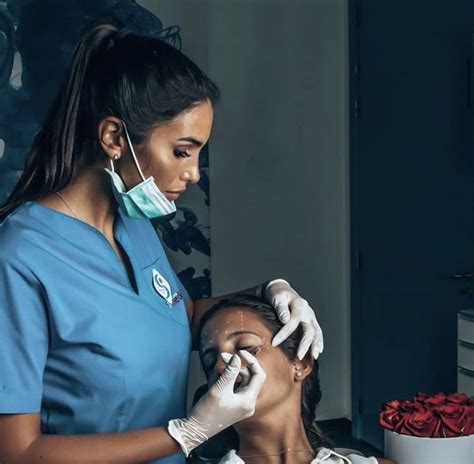 Female Doctor Dentist Scrubs Nurse Medical Mask Selfie Quick