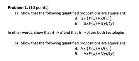 Solved Problem 1 10 Points A Show That The Following