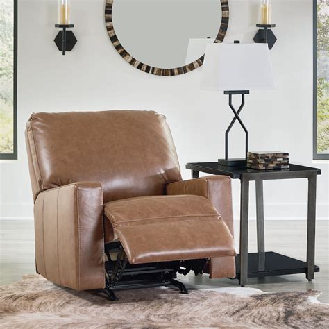 Signature Design By Ashley Bolsena 5560325 Contemporary Leather Match Rocker Recliner Royal