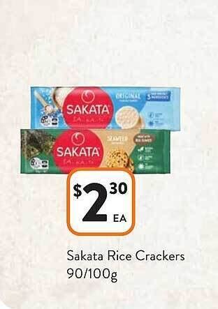 Sakata Rice Crackers Offer At Foodworks