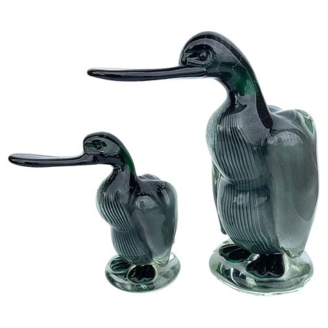 Alfredo Barbini Vamsa Pair Rare Murano Glass Duck Sculptures Circa 1930s At 1stdibs