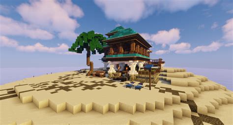 Single Build - Beach House Minecraft Map