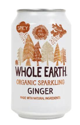 Whole Earth Organic Sparkling Ginger 330ml Taste Nature Organic