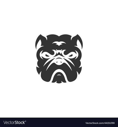 Pitbull dog head mascot logo designs character Vector Image