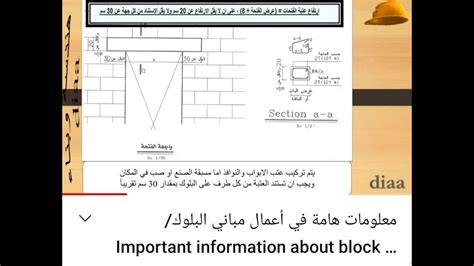 معلومات هامة في أعمال مباني البلوك Important information about block