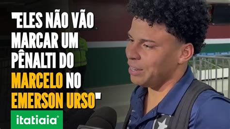 EMERSON URSO COMEMORA PRIMEIRO GOL PELO BOTAFOGO E BRINCA PÊNALTI