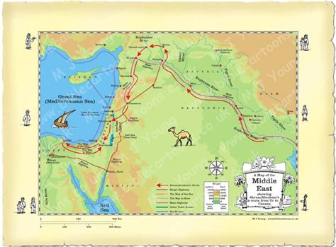 Printable Map Of Abraham's Journey