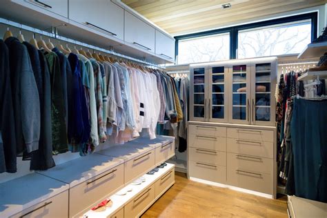 Modern His And Hers Master Closet Modern Closet Minneapolis By