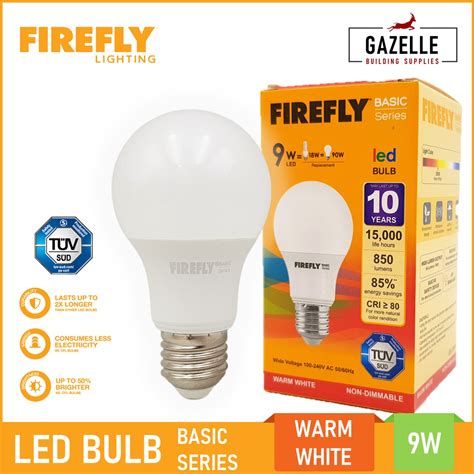 Firefly Basic Series LED Bulb 9 Watts Daylight Cool White Warm