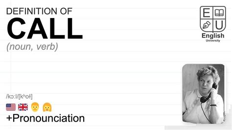 Call Meaning Definition And Pronunciation What Is Call How To Say