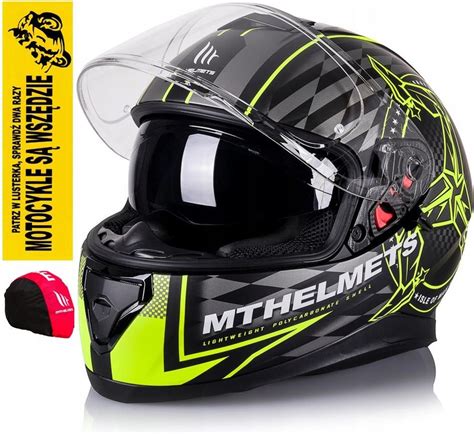 Kask Motocyklowy Mt Kask Integralny Thunder Isle Of Man M Opinie I