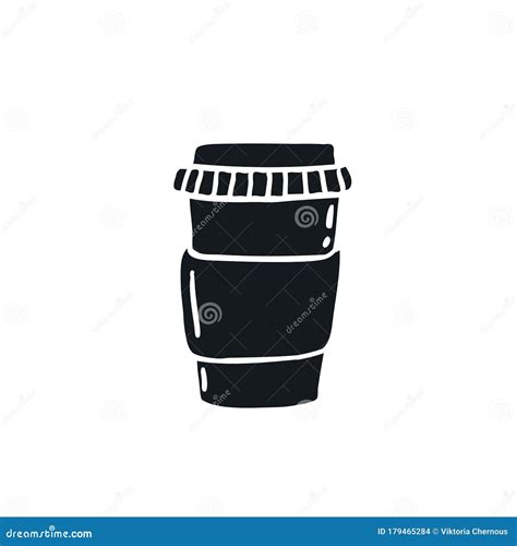 Doodle Icon Take Away Coffee Cup Stock Illustration Illustration Of