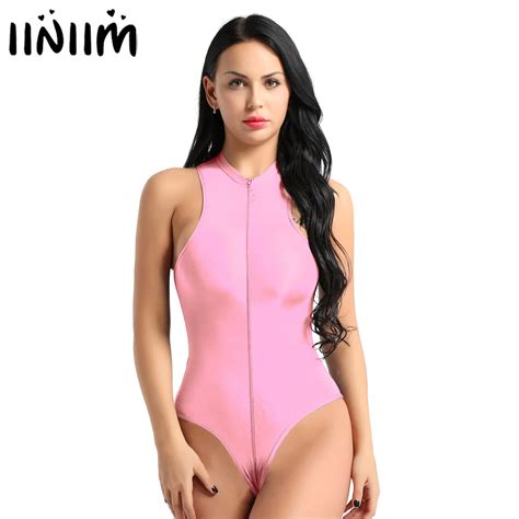 Iiniim Sexy Women Bodycon See Through Sheer Lingerie Bodystocking High