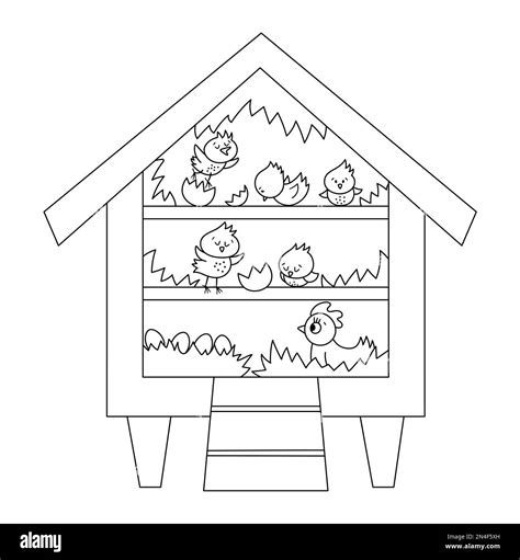 Chicken Coop Clipart Black And White