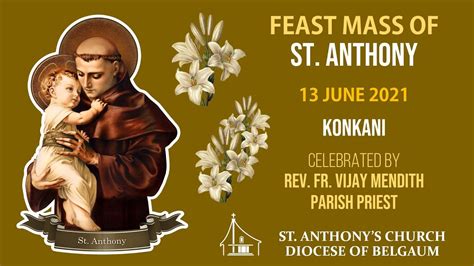 St Anthony S Feast Mass Konkani St Anthony S Church Camp