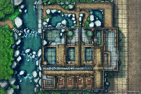 [OC][ART] Time for a Bathhouse Episode? (Bathhouse Battle Map 30x20 ...