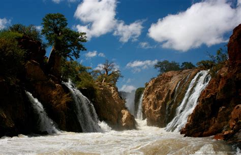 Epupa Falls On The Namibia Angola Border Waterfall In The Kunene