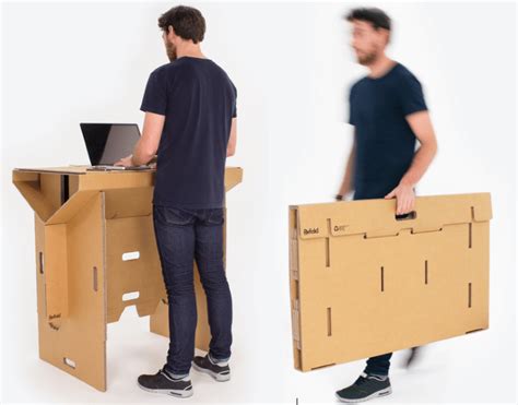 Refolds Portable Cardboard Standing Desk Will Let You Work Anywhere