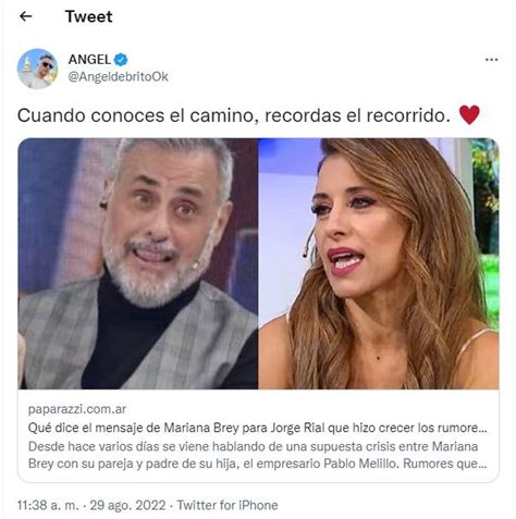 Filoso comentario de Ángel de Brito sobre Mariana Brey y Jorge Rial Caras