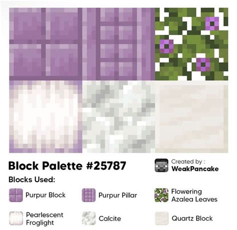 Purple Minecraft Blueprints Minecraft Designs Minecraft Blocks