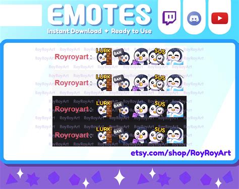 Twitch Emotes S Er Pinguin Mega Pack Inklusive Emotes Etsy Sterreich