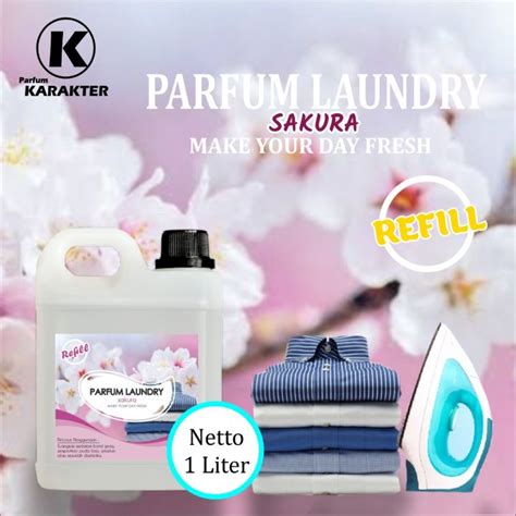 Parfum Laundry Aroma SAKURA Pewangi Laundry Pakaian Ukuran 1 Liter