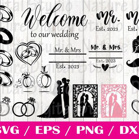 Wedding Bundle Svg Welcome Yo Our Wedding Bride And Groom Etsy