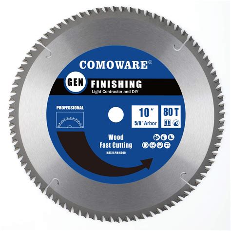 Buy Comoware Circular Miter Saw Blade 10 Inch 80 Tooth Atb Premium