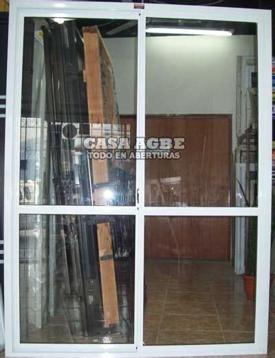 Ventana Balcon De Aluminio Blanco Vidrio Entero X